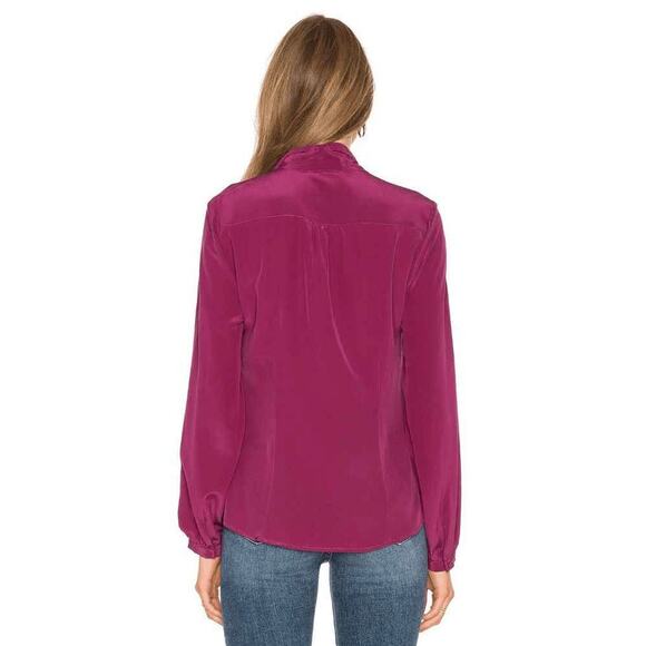 NWT Yumi Kim Womens Burgundy Red Long Sleeve Fit To Be Tied Top Size L - Picture 2 of 6